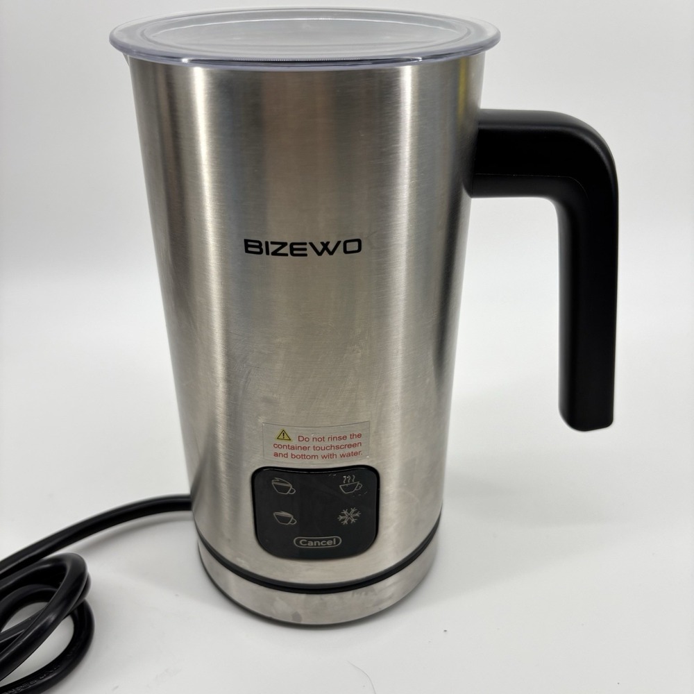 BIZEWO Milk Frother Electric, Coffee Frother, Warm and Cold Milk Foamer